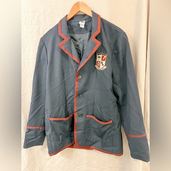 The Umbrella Academy Blazer Jacket Blue w/ Red trim Cosplay Size Large - Picture 1 of 5